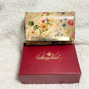 Patricia Nash Leather Trifold Wallet in Prairie Rose Print